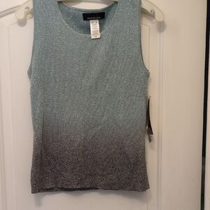 Jones New York Women's Blue and Black Gradient Tank Top